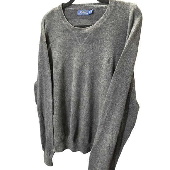 Polo Ralph Lauren Mens Sweater XL Gray Long Sleeve Crewneck Pullover Classic - Picture 1 of 5
